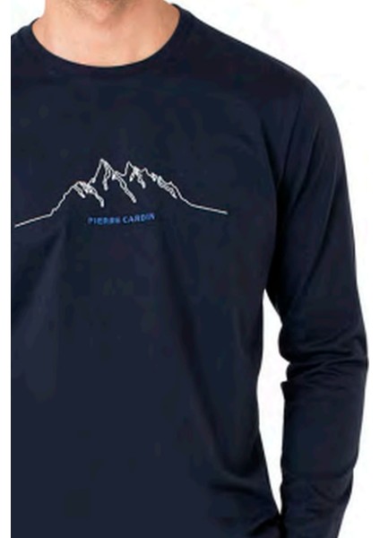 6101 Erkek Uzun Kollu Bisiklet Yaka Pijama Takımı-Lacivert fiyatları