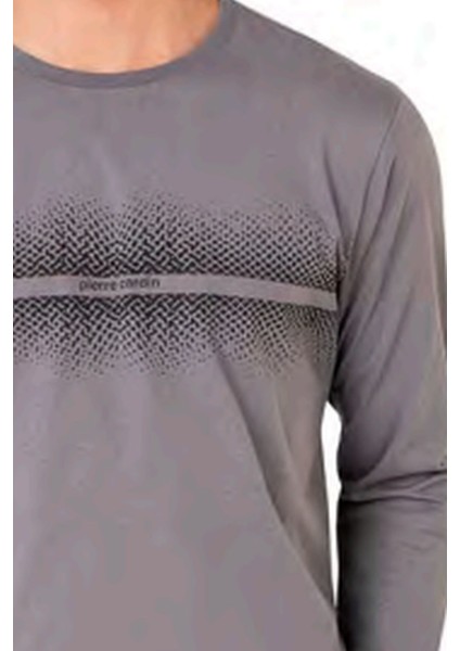 6102 Erkek Uzun Kollu Bisiklet Yaka Pijama Takımı-Gri fiyatları