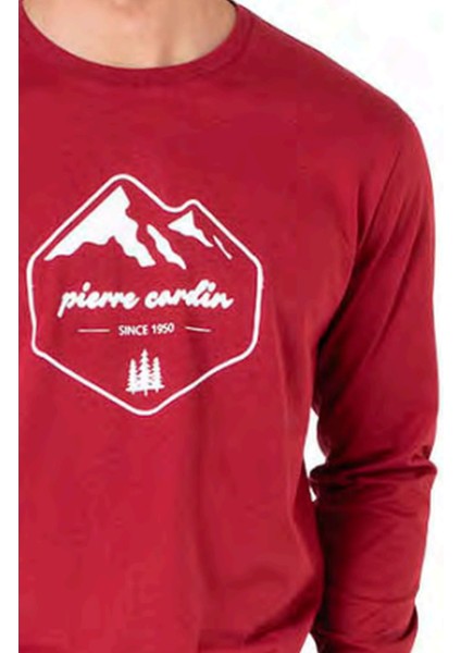 6097 Erkek Uzun Kollu Bisiklet Yaka Pijama Takımı-Bordo fiyatları