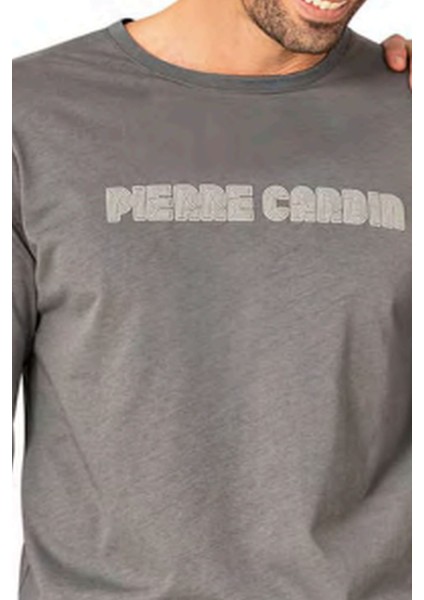 6093 Erkek Uzun Kollu Bisiklet Yaka Pijama Takımı-Gri fiyatları