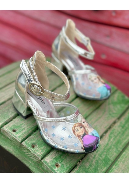 Karakterli Şeffaf Topuklu Ayakkabı, Çocuk Topuklu Ayakkabı