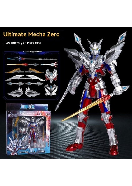 Altın Ultraman Zero Bebek Klasik Figür Tam Vücut Süper Eklemli Hareketli Çocuk Modeli Oyuncak Seti (Yurt Dışından)