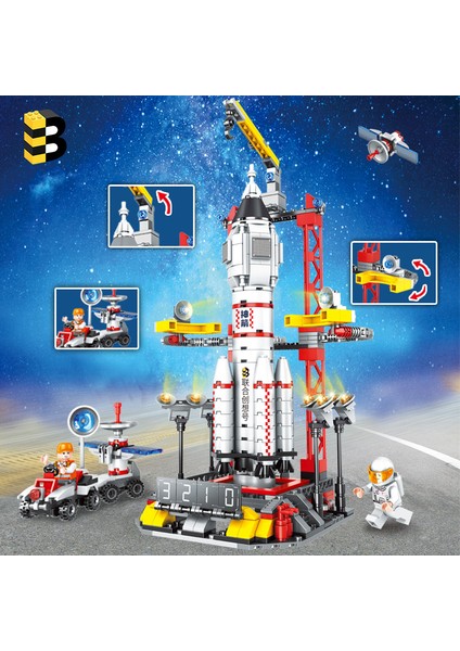 Shenzhou 10 Roket S Versiyonu Küçük Parçacık Montajlı Yapı Taşları Erkek Oyuncak (Yurt Dışından) modelleri
