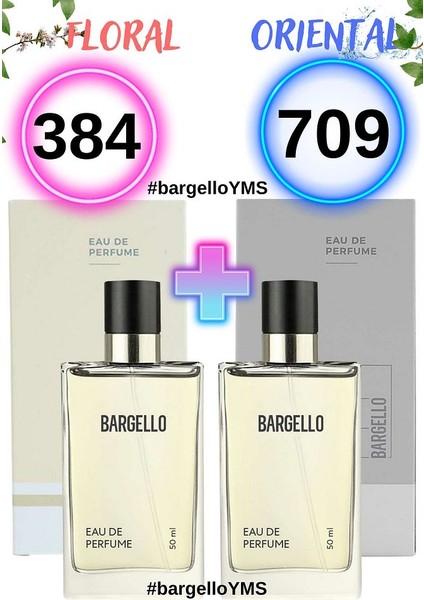 384 Floral Kadın 50 ml ve 709 Oriental Erkek 50 ml Parfüm