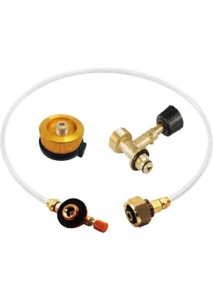 Kamp Bütan Propan Gaz Kartuşu Dolum Aparatı Piknik Tüpünden Gaz Doldurma (Dar Çember) T Musluk modelleri