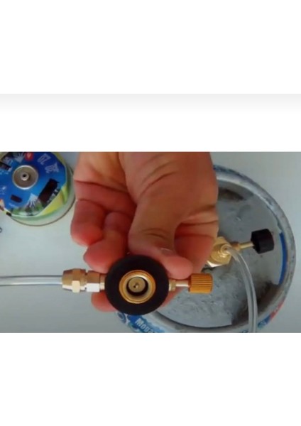 Kamp Bütan Propan Gaz Kartuşu Dolum Aparatı Piknik Tüpünden Gaz Doldurma (Dar Çember) T Musluk