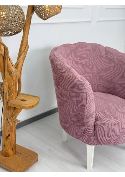 Krokan Kumaş Tekli Midye/papatya Koltuk Kalıbı Koltuk Örtüsü