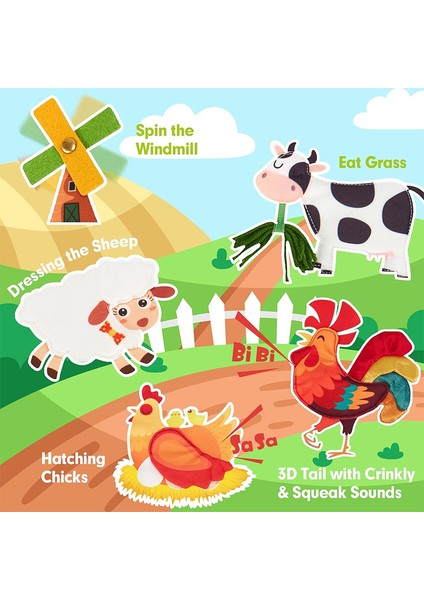 Çiftlik Serisi Keçe Kitap Erken Eğitim Oyuncak (Yurt Dışından) fırsatları