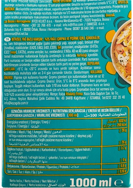 Double Bitkisel Krema Cook & Whip 1 Lt modelleri