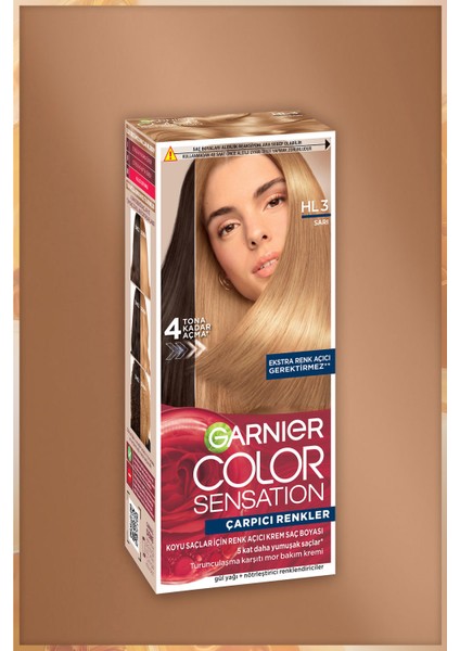 Çarpıcı Renkler HL3 Koyu Saçlar için Sarı Saç Açıcı Krem Saç Boyası fırsatları