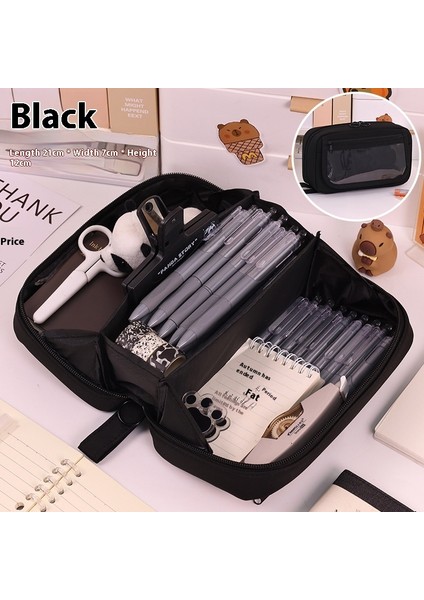 Kapaklı Kalem Çantası Büyük Kapasiteli Ilkokul ve Ortaokul Öğrencileri Çocuk Kırtasiye Kutusu Kalem Kutusu (Yurt Dışından)