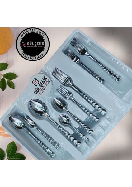 60 Parça 12 Kişilik Çatal Kaşık Seti Kalpli Model Kutulu 18/0 Kalite fiyatları