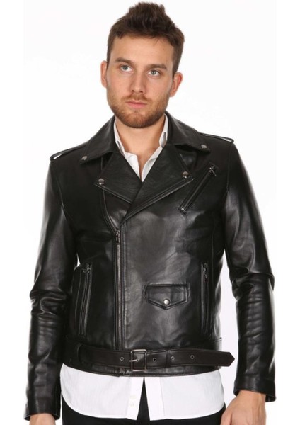 Hakiki Deri Siyah Erkek Deri Mont Belden Kemerli Üç Cepli fiyatları