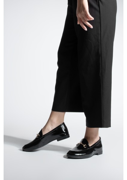 Kadın Deri Zincirli Loafer Günlük Ayakkabı Tanle fırsatları