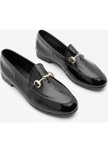 Kadın Deri Zincirli Loafer Günlük Ayakkabı Tanle indirimleri