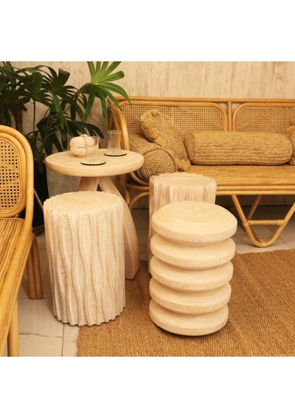 Mylamp Aksa Beyaz Fildişi Mungur Sehpa 30X50 cm fiyatları