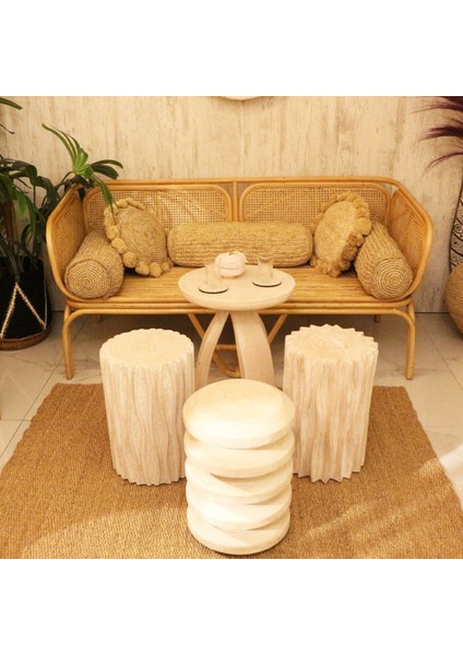 Mylamp Aksa Beyaz Fildişi Mungur Sehpa 30X50 cm fırsatları