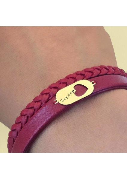 14 Ayar Altın Plakalı Zeynep Ismine Özel Doğal Bordo Derili Kalp Figürlü Hediye BILEKLIK-559ISIM fırsatları