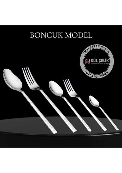 Çatal Kaşık Seti 30 Parça 6 Kişilik Boncuk 18/0 Kalite