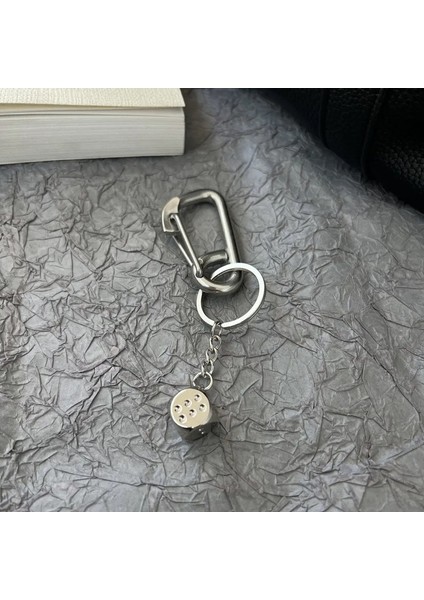 3D Siyah No 8 Bilardo Anahtarlık Şanslı Zar Bira Şişesi Açıcı Moda Yaratıcı Kadınlar Erkekler Katı Metal Karabiner Kolye Hediyeleri Renk: A -6 8.5 (Yurt Dışından)