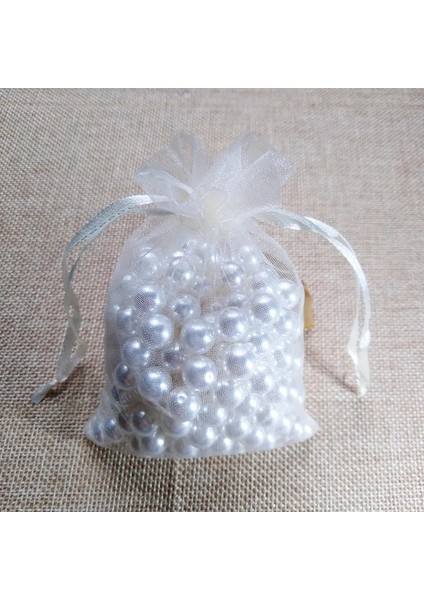 100PCS 5x7 7x9 9X12 10X15CM Drawstring Organza Torbaları Takı Ambalaj Çantaları Düğün Partisi Hediye Çantası Noel Doğum Günü Hediyesi Bagscolor: Bej/boyut: 5X7CM (Yurt Dışından)