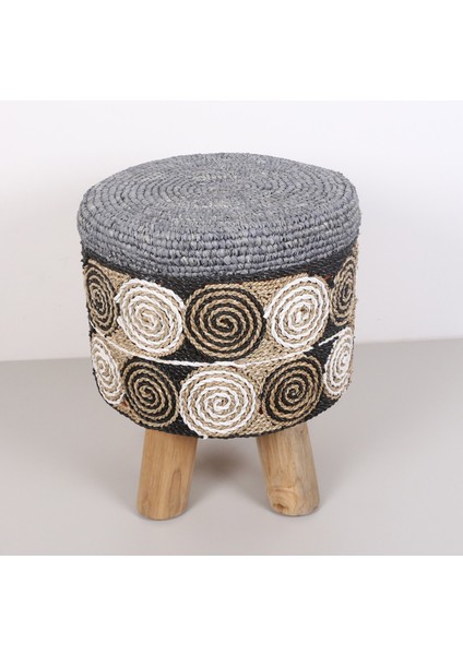 Mylamp Rafya Puf & Stools-Doğal Teak Gövde 42X50 cm modelleri