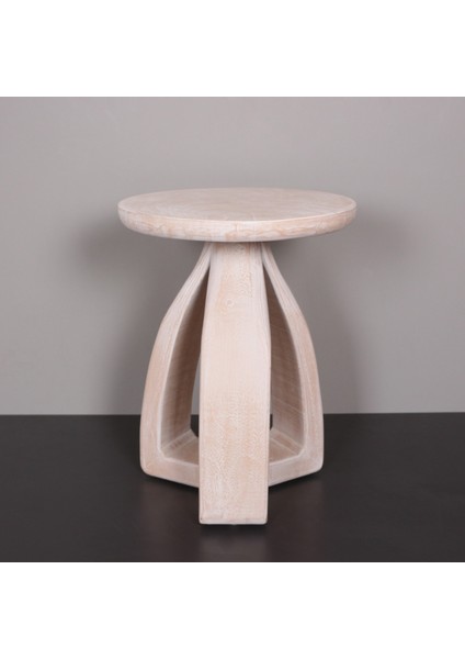 Mylamp Numa Beyaz Fildişi Mungur Sehpa 42X55 cm