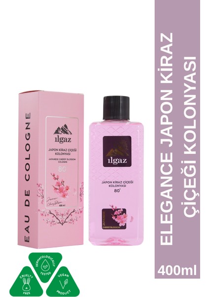 Elegance Series Japon Kiraz Çiçeği Kolonyası 400 ml 80 Derece Eau De Cologne