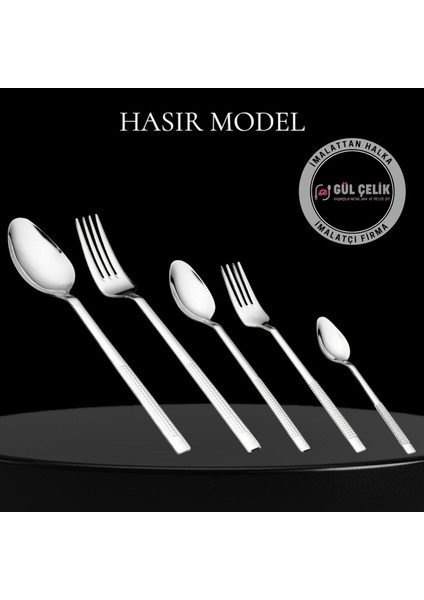 Çatal Kaşık Seti 30 Parça 6 Kişilik Hasır 18/0 Kalite