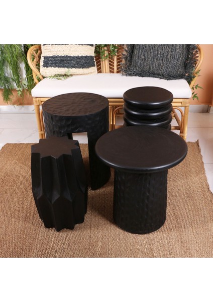 Mylamp Okımı Siyah Mungur Sehpa 45X45X30 cm fiyatları