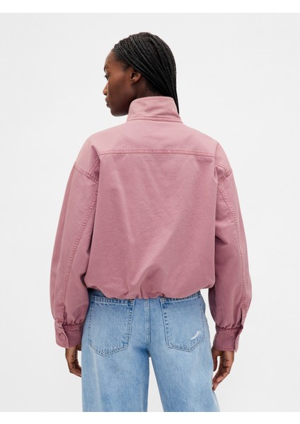 Kadın Pembe Twill Bubble Ceket fırsatları