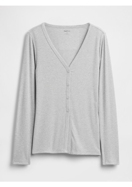 Kadın Gri Mini Rib Pj Hırka fiyatları