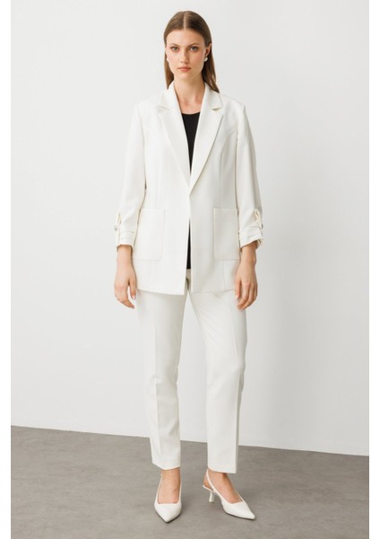 Torba Cepli Kolu Katlı Ceket Ekru 04530 fiyatları