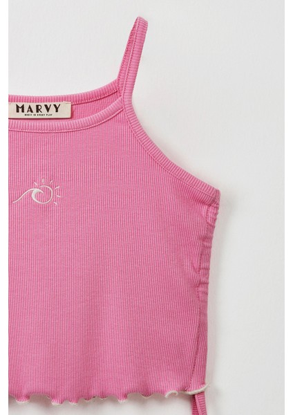 Pembe Fitilli Askılı Bluz - Mini Şort fırsatları
