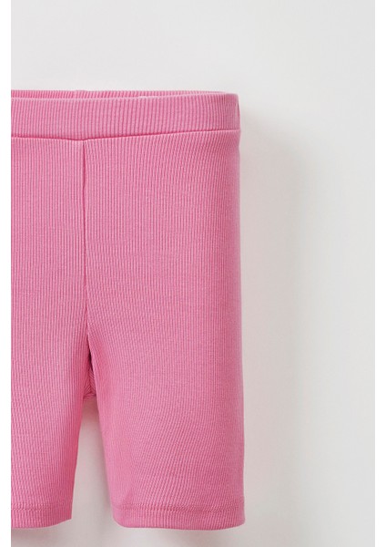 Pembe Fitilli Askılı Bluz - Mini Şort