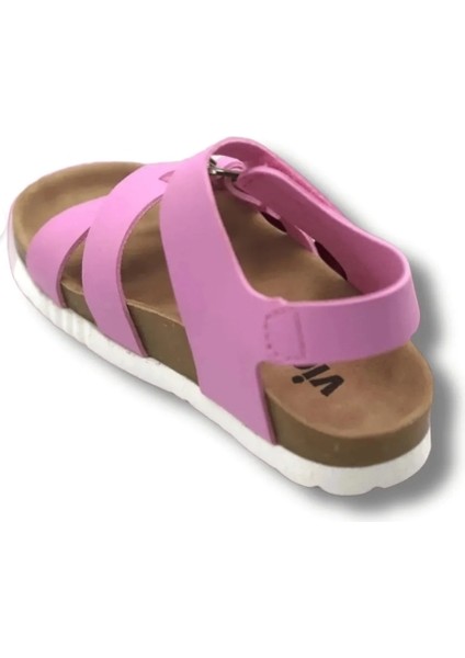 Kız Çocuk Pembe Ortopedik Deri Günlük Sandalet fiyatları
