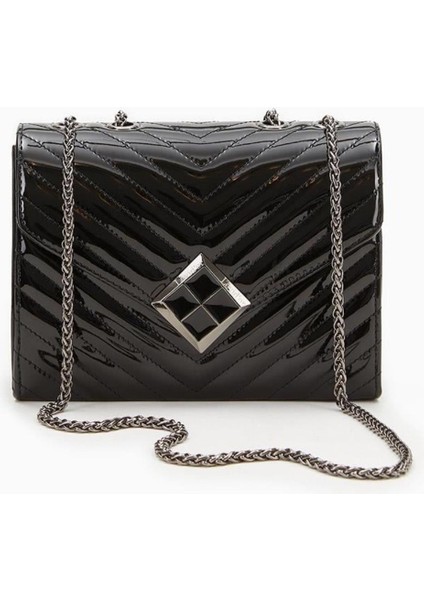 Levidor 930076 Çanta Siyah Rugan Kadın Omuz Çantası modelleri