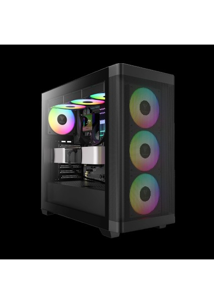Gamdıas Athena M3, 750W, 80+ Bronze, Tempered Glass, Type-C, Mesh Ön Panel, Argb, Atx, Bilgisayar Kasaları