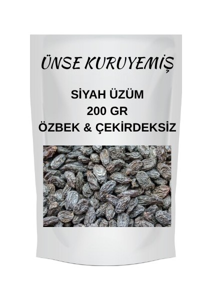 Siyah Üzüm 200 gr ( Çekirdeksiz & Özbek )