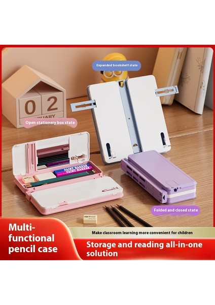 Kalem Kutusu Okuma Standı Çift Kullanımlı Çok Fonksiyonlu Kalem Kutusu Ilkokul Öğrencileri Kırtasiye Kutusu (Yurt Dışından) modelleri