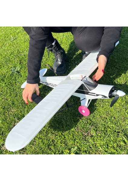 Rc Model Uçak - Crayclecub 1000MM Geniş Kanatlı Pipercub Gövde Kiti