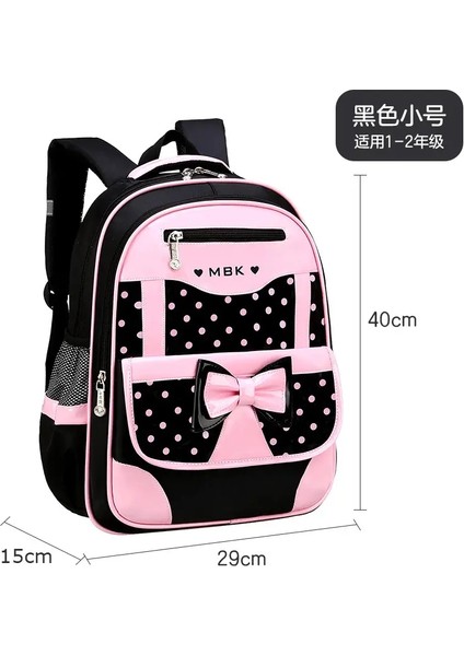 Koreli Versiyon Japon Ilköğretim Okulu Öğrenci Sırt Çantası Yay Çocuk Dalga Noktası Kız Ergonomik Tasarım Spinecolor'u Koruyor: Small-1 (Yurt Dışından)