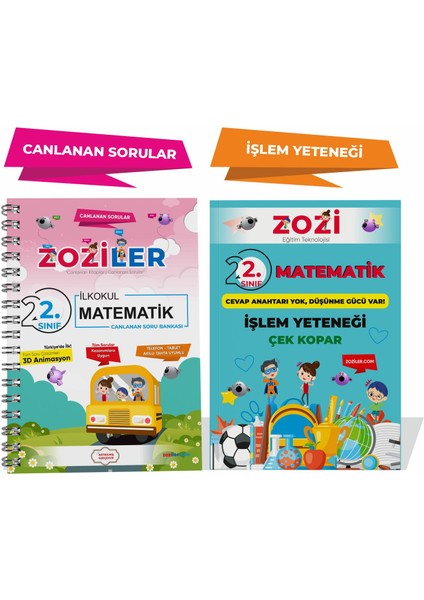 2.sınıf Canlanan Matematik Soru Bankası ve Matematik Işlem Yeteneği – Çek Kopar Kitap