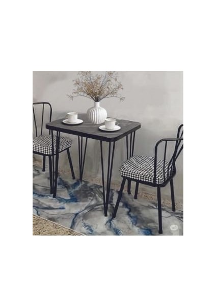 Metal Ayaklı 60X90CM Kalınlıklı (Tek Masa)Balkon Masası- Çalışma Masası -Kafe Siyah Mermer 60X90 fiyatları