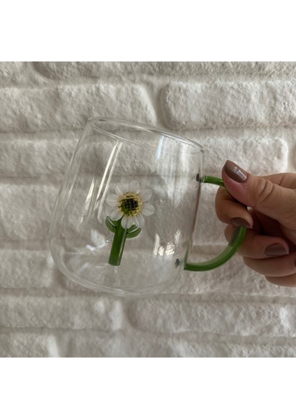 Içi Üç Boyutlu Renkli Hayvan Çiçek Figürlü Tombul Cam Kupa Bardak 350 ml fiyatları