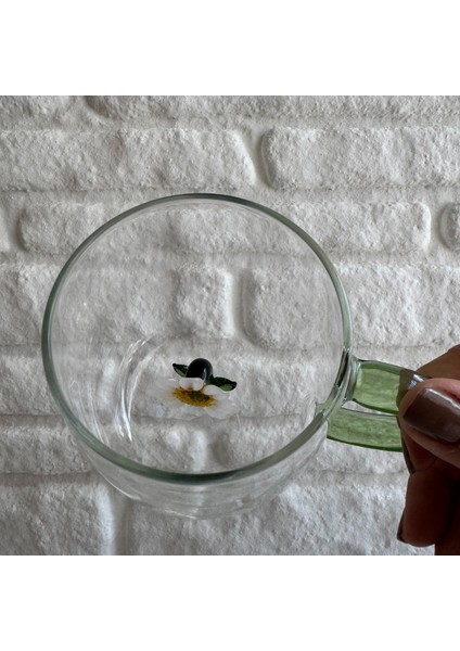 Içi Üç Boyutlu Renkli Hayvan Çiçek Figürlü Tombul Cam Kupa Bardak 350 ml modelleri