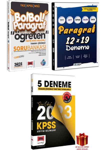 Paragraf Soru Bankası + Panem Paragraf Deneme + Eğitim5D Hediye