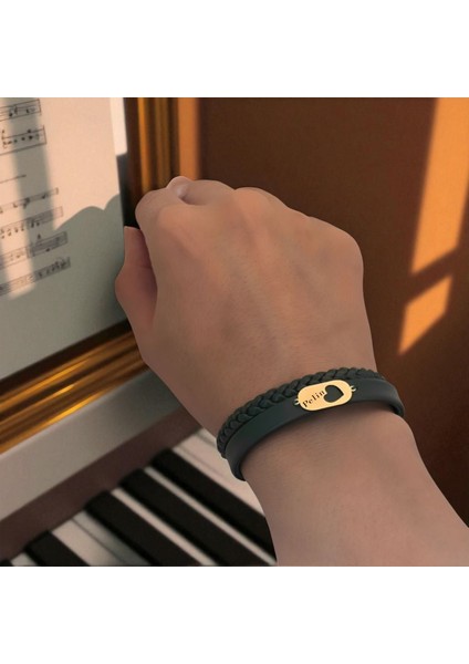 Altın Plakalı 14 Ayar Pelin Ismine Özel Kalp Motifli Koyu Yeşil Derili Hediye BILEKLIK-560ISIM