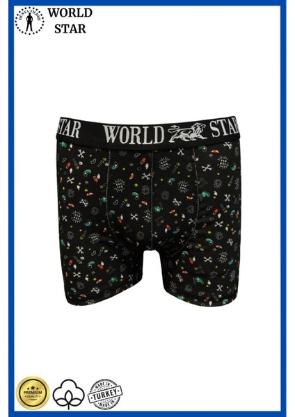 - Likralı Pamuklu Renkli Erkek Boxer