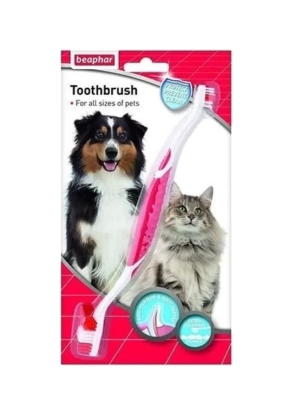 Beaphar Iki Uçlu Köpek Diş Fırçası 22 cm